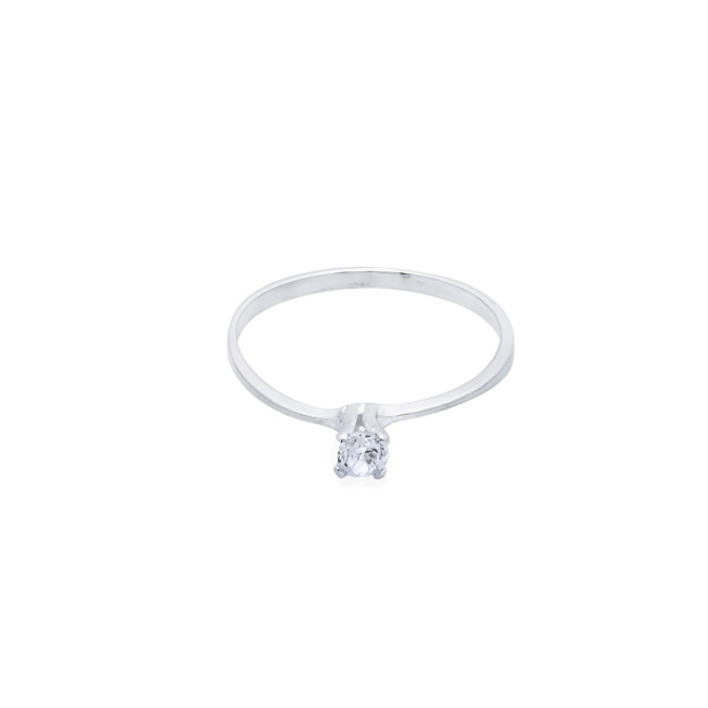 Anel Prata Infantil Solitário 2mm